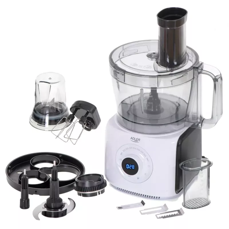 Adler AD 4224 robot kuchenny, 1000 W, miska 2 l, 7 prędkości, biały