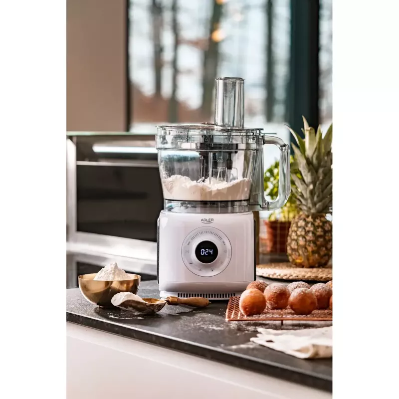 Adler AD 4224 robot kuchenny, 1000 W, miska 2 l, 7 prędkości, biały