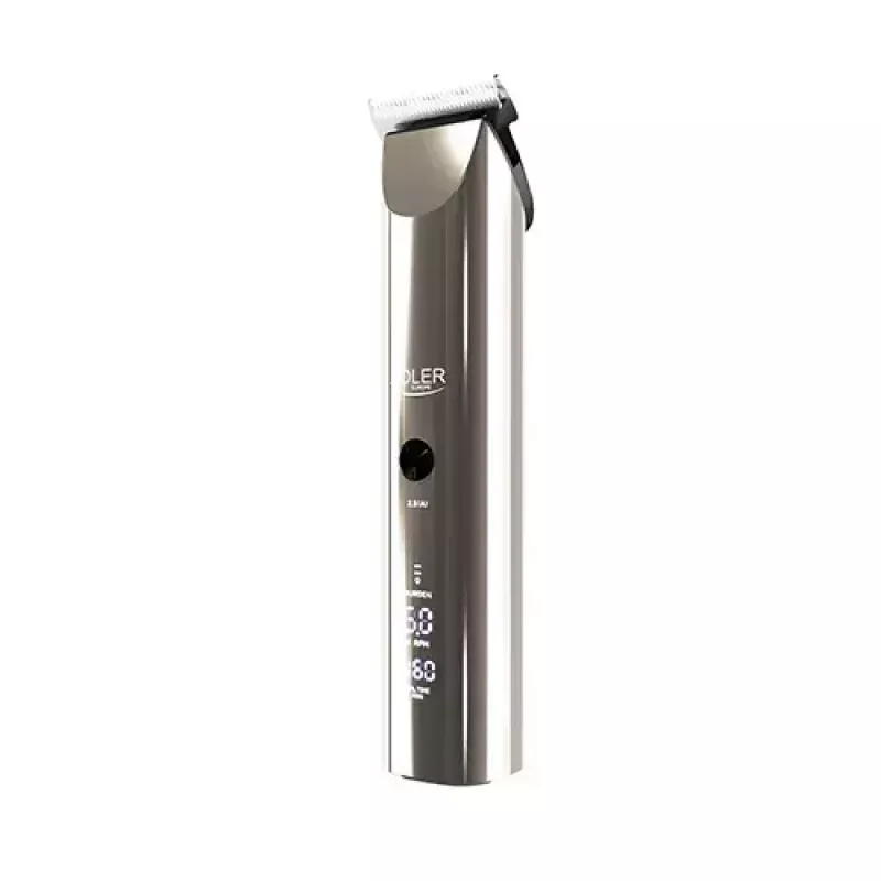 Adler AD 2834 maszynka do strzyżenia włosów, od 3 mm do 1,2 cm, 4 nasadki, LCD, srebrna