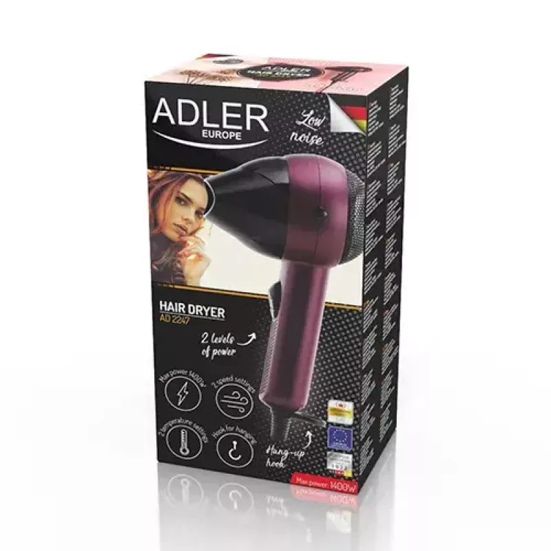 Suszarka do włosów Adler AD 2247 1400 W fioletowa