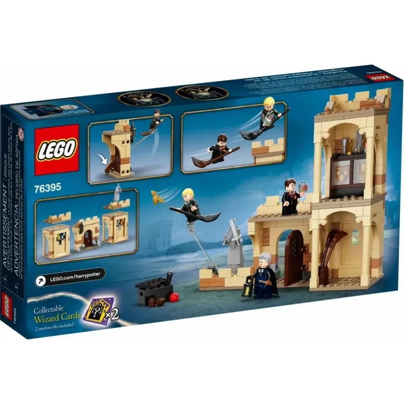 Zestaw LEGO Harry Potter Pierwsza lekcja latania w Hogwarcie 76395 z minifigurkami Harry'ego i Dracona