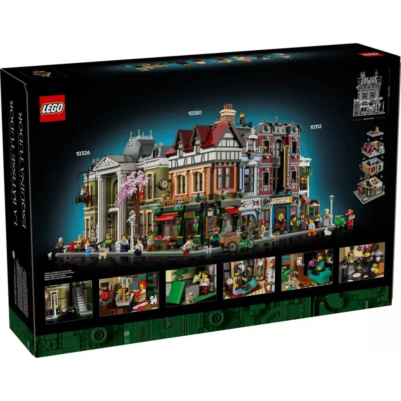 Zestaw konstrukcyjny LEGO Icons 10350 Tudor Corner House — 3266 elementów, 8 minifigurek, wiek 18+, 260×250×310 mm