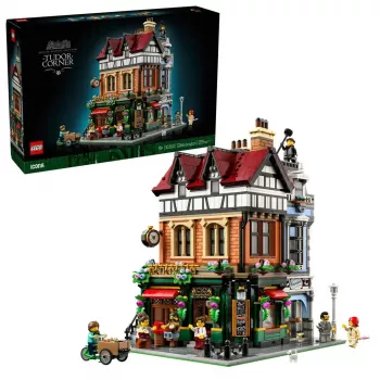 Zestaw konstrukcyjny LEGO Icons 10350 Tudor Corner House — 3266 elementów, 8 minifigurek, wiek 18+, 260×250×310 mm