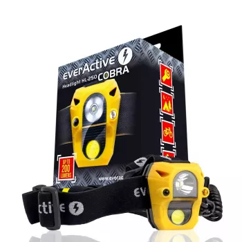 Lampa czołowa Everactive HL250 LED 3W żółta