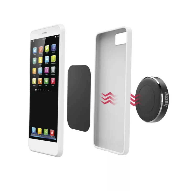 Uchwyt pasywny Hama Magnet 00201518 Czarny Telefon komórkowy Smartfon