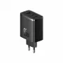 Szybka ładowarka Baseus Cube Pro 65W — 3 porty (2×USB-C, 1×USB-A), 110–240V, AC do użytku wewnętrznego, uniwersalna kompatybilność, czarna, 0,154 kg