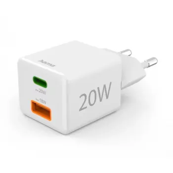 Hama 00201991 ładowarka do urządzeń mobilnych Zestaw słuchawkowy, Powerbank, Smartfon, Tablet Biały AC Szybkie ładowanie Do użytku wewnątrz pomieszczeń