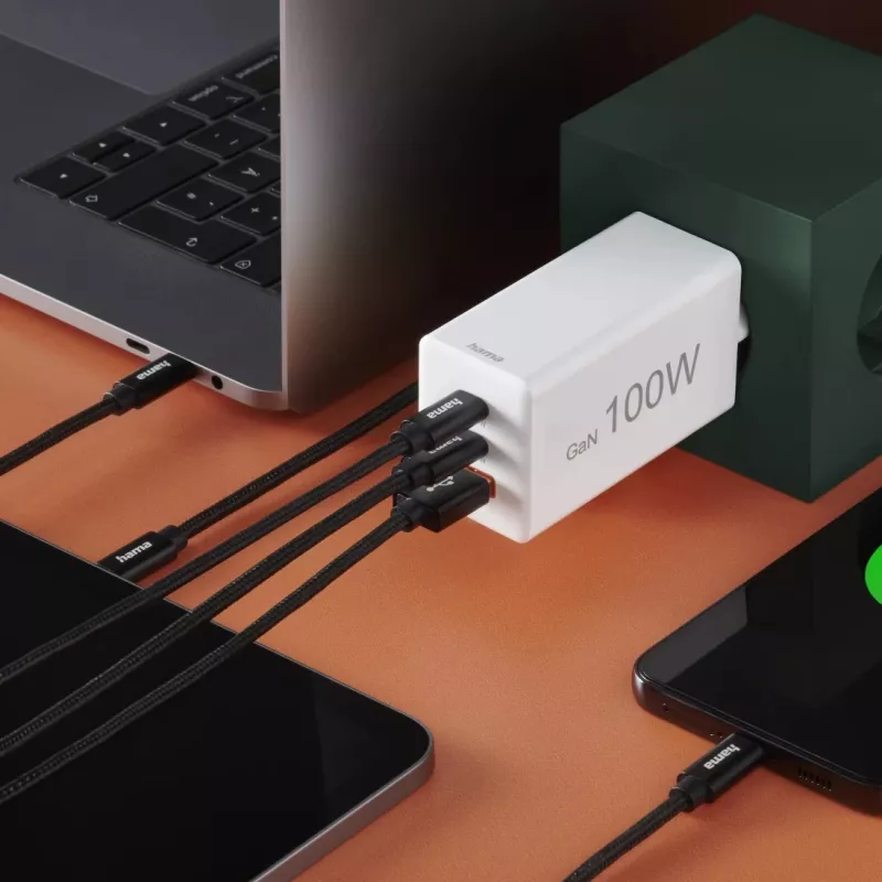 Hama 00201997 ładowarka do urządzeń mobilnych Laptop, Smartfon, Tablet Biały AC Szybkie ładowanie Do użytku wewnętrznego