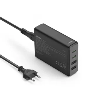 Hama 00201979 ładowarka do urządzeń mobilnych Laptop, Powerbank, Smartfon, Tablet Czarny AC Szybkie ładowanie Wewnętrzna