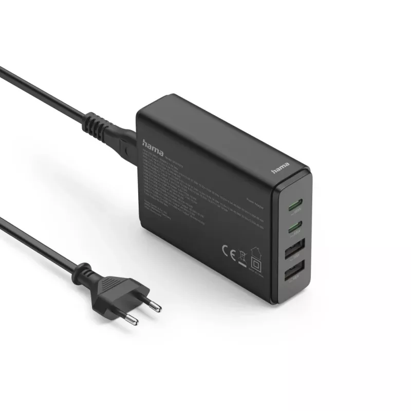 Hama 00201979 ładowarka do urządzeń mobilnych Laptop, Powerbank, Smartfon, Tablet Czarny AC Szybkie ładowanie Wewnętrzna