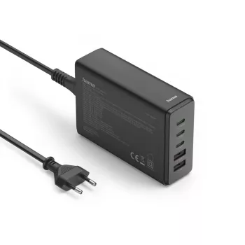 Hama 00201978 ładowarka do urządzeń mobilnych Laptop, Powerbank, Smartfon, Tablet Czarny AC Szybkie ładowanie Wewnętrzna