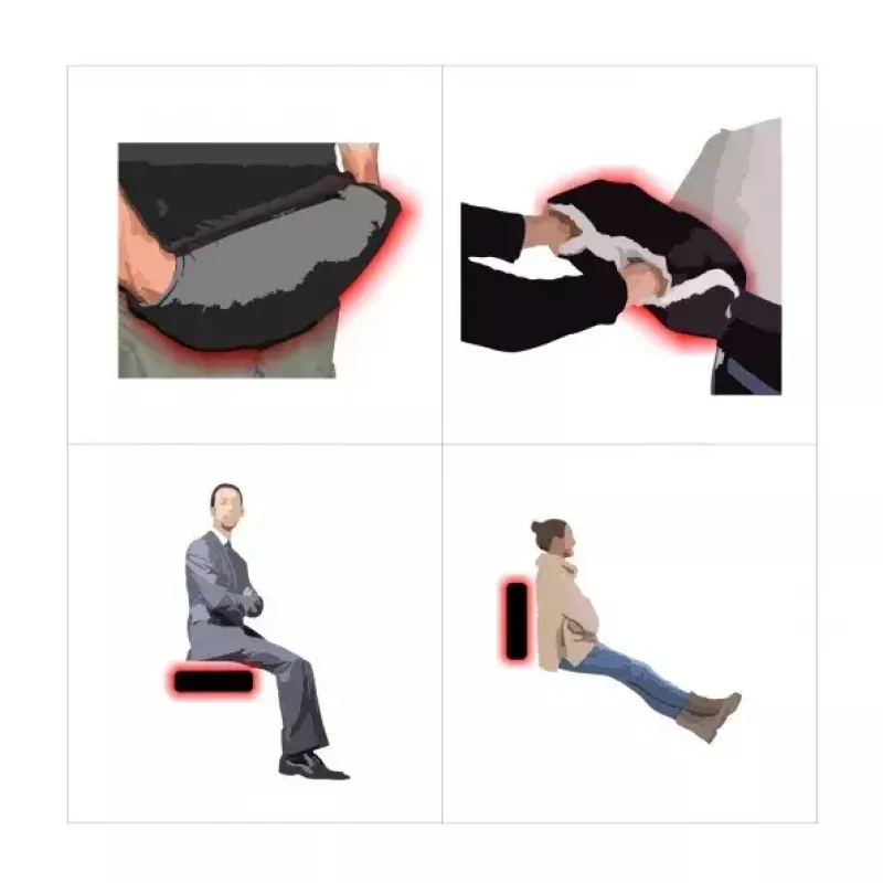 Ochraniacz pleców Glovii GF41 Heated Muff 4in1 Unisex Czarny Szary