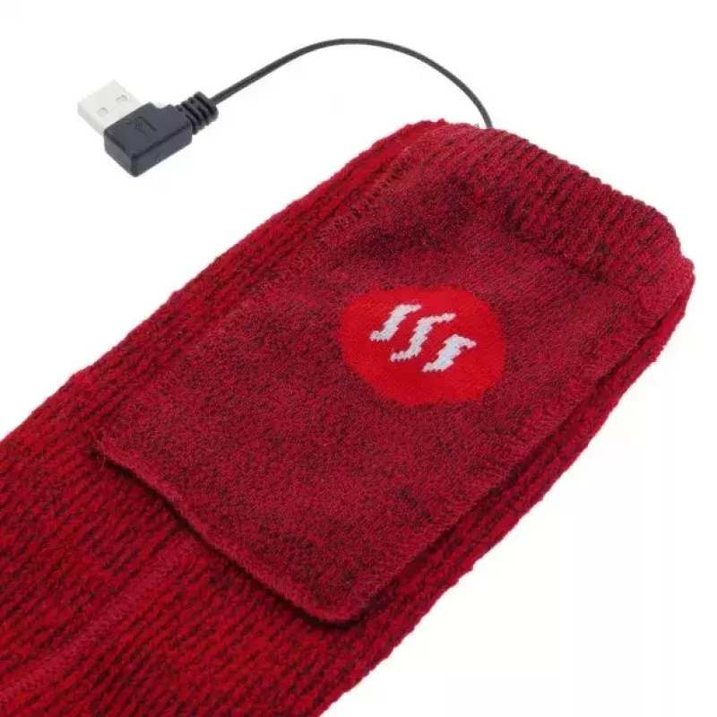Skarpety sportowe Glovii GQ3M unisex czerwone M, 94% akryl 5% poliester 1% elastan, zintegrowany element grzewczy