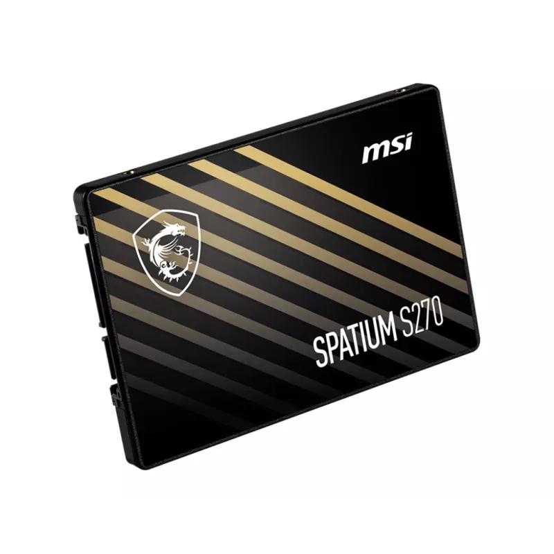 2.5 cala SSD SATA III MSI SPATIUM S270 960 GB — odczyt 500 MB/s, zapis 450 MB/s, 3D NAND