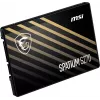 2.5 cala SATA III SSD MSI SPATIUM S270 480 GB — 3D NAND, zapis 450 MB/s, MTBF 2 mln h