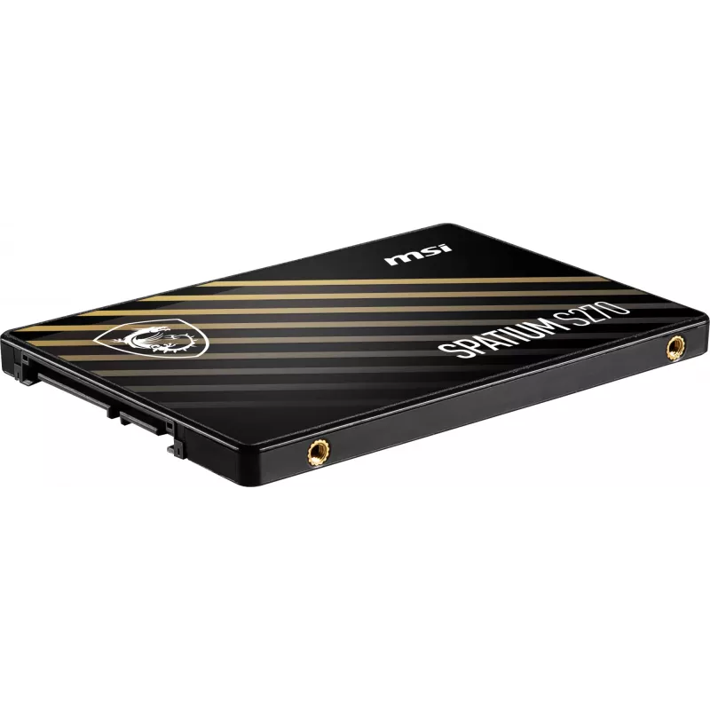 2.5 cala SATA III SSD MSI SPATIUM S270 480 GB — 3D NAND, zapis 450 MB/s, MTBF 2 mln h