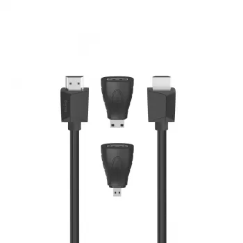 Hama Kabel HDMI 1.5m Typ A Męski na Męski 18 Gbit/s Czarny