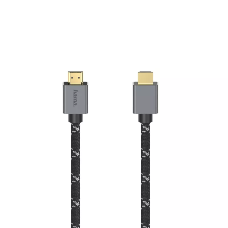 Hama 00200504 Kabel HDMI 2 m HDMI typu A (standardowy) czarny, szary
