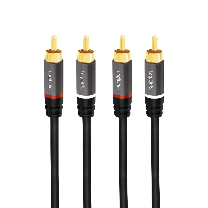 Kabel Audio LogiLink CA1206 3m 2xRCA Czarny
