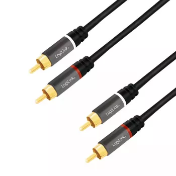 Kabel Audio LogiLink CA1206 3m 2xRCA Czarny