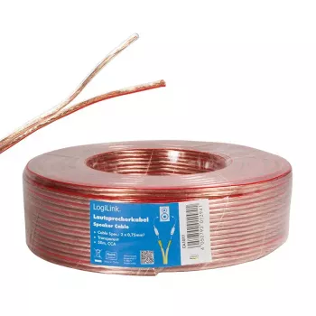 Kabel audio LogiLink CA1077 50 m przezroczysty