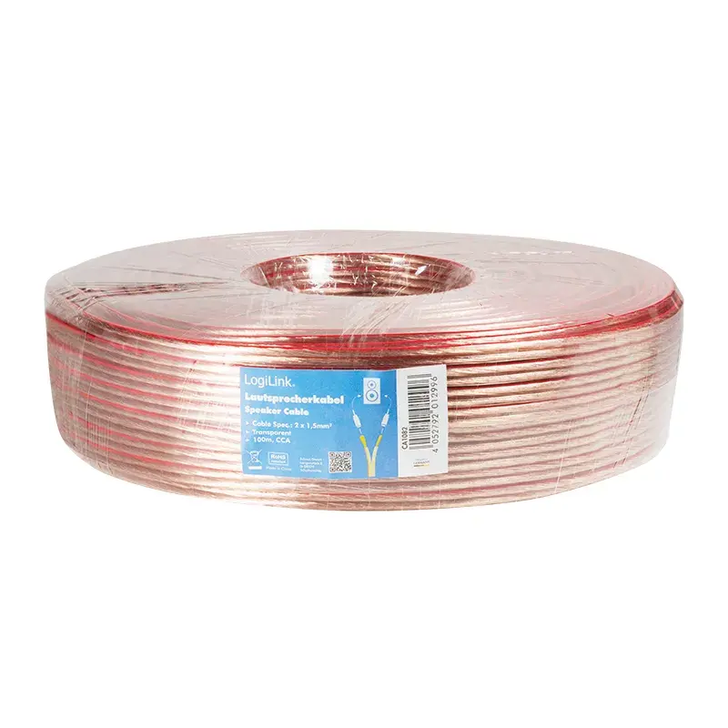 Kabel audio LogiLink CA1082 100 m przezroczysty