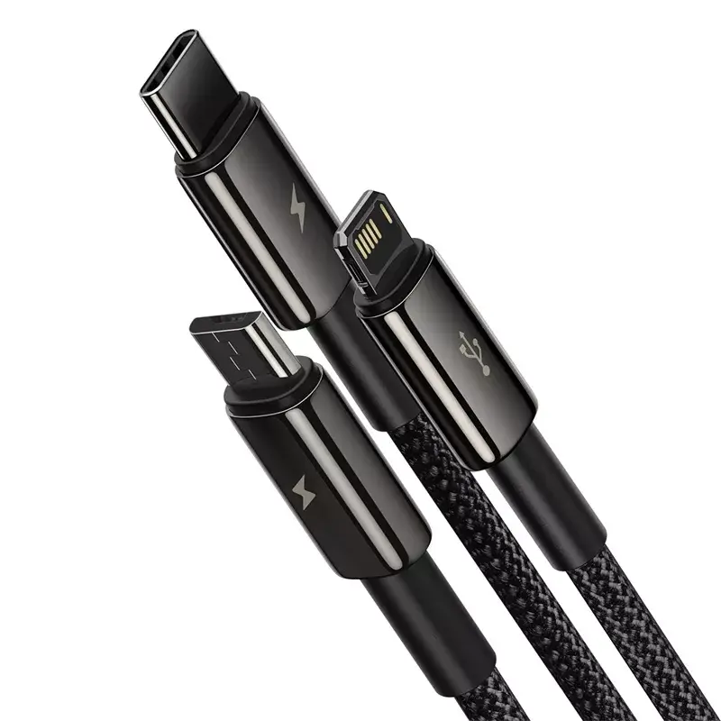 3-w-1 kabel USB Baseus Tungsten Gold CAMLTWJ-01