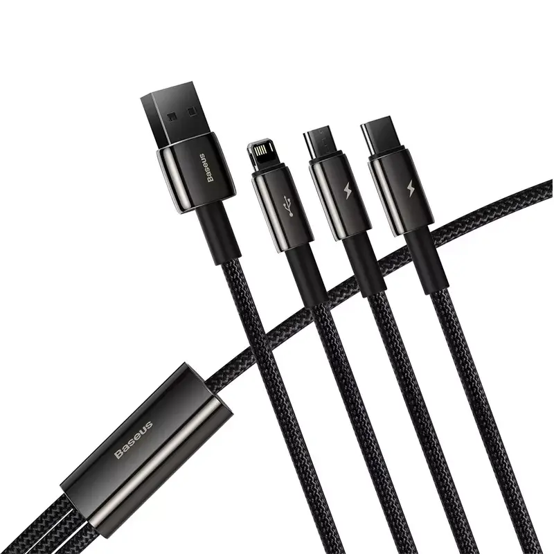 3-w-1 kabel USB Baseus Tungsten Gold CAMLTWJ-01