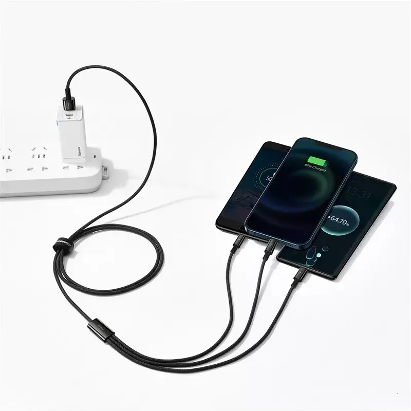 3-w-1 kabel USB Baseus Tungsten Gold CAMLTWJ-01