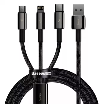 3-w-1 kabel USB Baseus Tungsten Gold CAMLTWJ-01