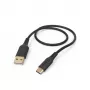 Hama Elastyczny kabel USB USB 2.0 1,5 m USB A USB C Czarny