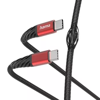 Kabel USB Hama Extreme USB 2.0 1,5 m USB C Czarny, Czerwony