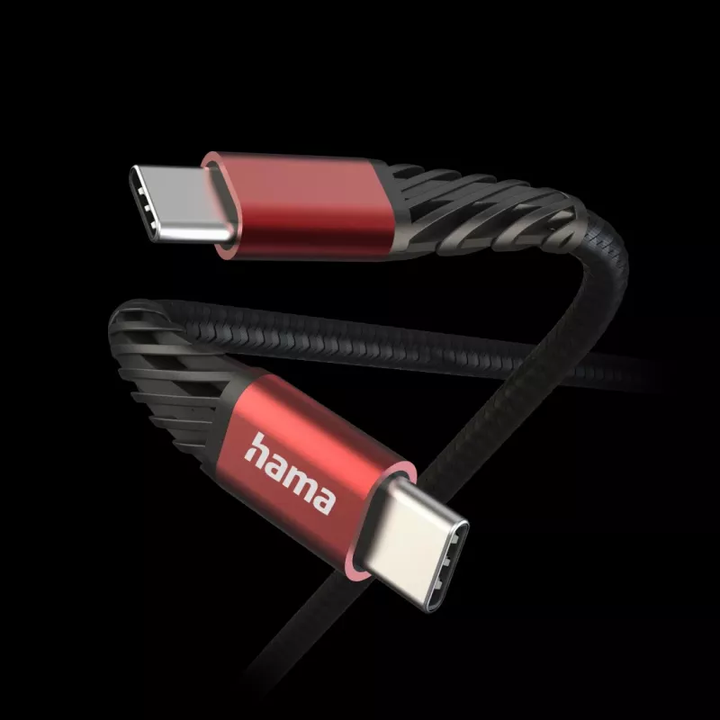 Kabel USB Hama Extreme USB 2.0 1,5 m USB C Czarny, Czerwony