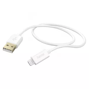 Kabel ładujący Hama, USB-A - Lightning, 1,5 m, biały