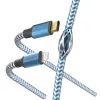 Kabel refleksyjny Hama 1,5 m niebieski Lightning do USB C 3 A