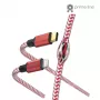 Hama Reflective kabel 1.5m czerwony Lightning to USB C 3A