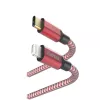 Hama Reflective kabel 1.5m czerwony Lightning to USB C 3A