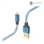 Kabel Hama Reflective 1,5 m niebieski Lightning na USB A 2,4 A