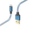 Kabel Hama Reflective 1,5 m niebieski Lightning na USB A 2,4 A