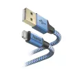 Kabel Hama Reflective 1,5 m niebieski Lightning na USB A 2,4 A
