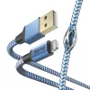 Kabel Hama Reflective 1,5 m niebieski Lightning na USB A 2,4 A