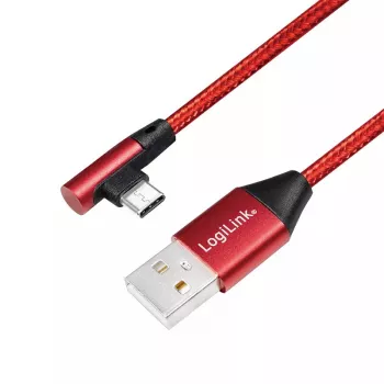 Kabel USB LogiLink CU0146 USB 2.0 1 m USB A USB C Czerwony