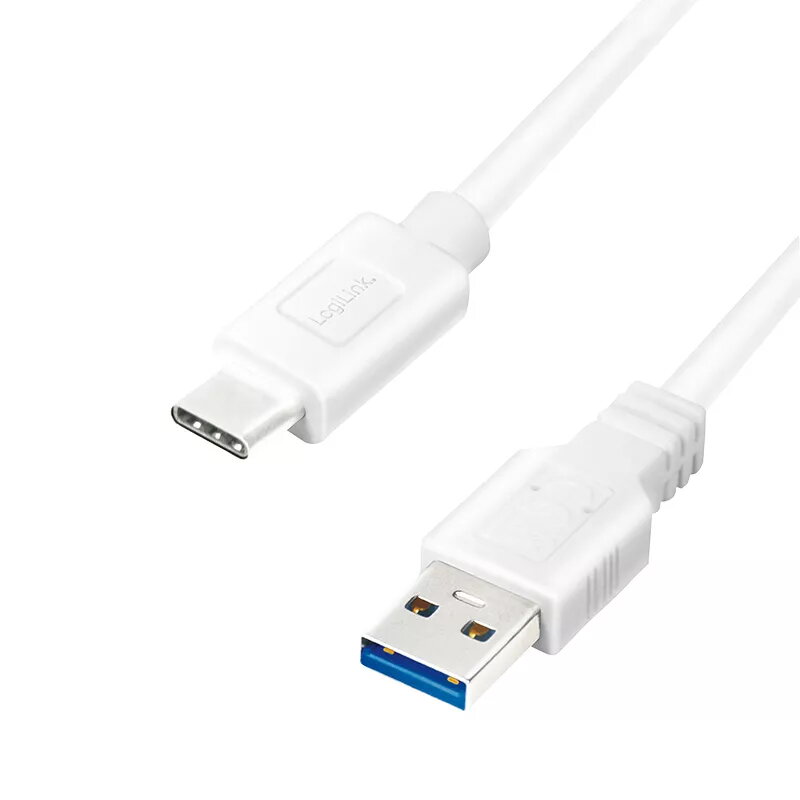 Kabel USB LogiLink CU0177 USB 3.2 Gen 2 3m USB A USB C Biały