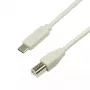 Kabel USB LogiLink CU0160 USB 2.0 1m USB C USB B Biały