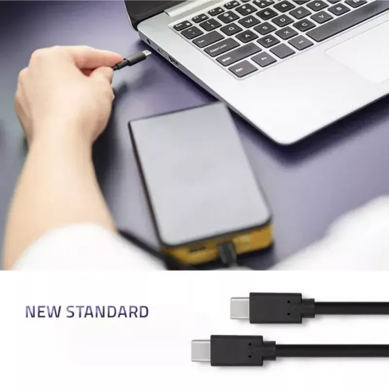 Kabel USB Qoltec 52352 2.5m USB 3.2 Gen 1 USB C Czarny