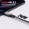 Kabel USB-C na USB-C Unitek C14110GY-2M USB 3.2 Gen 1, 2 m, 5 A, 240 W, czarny