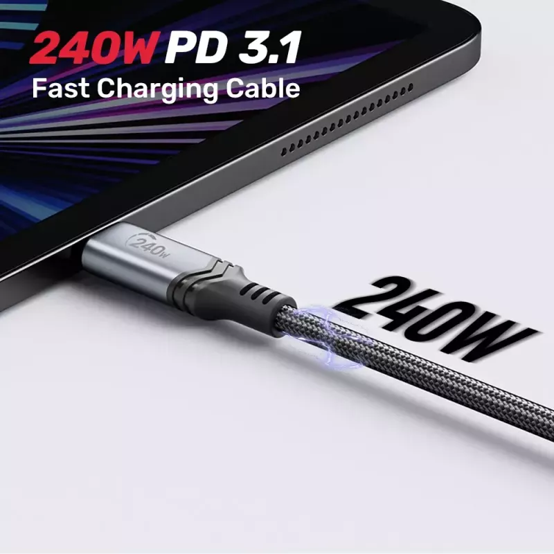 Kabel USB-C na USB-C Unitek C14110GY-2M USB 3.2 Gen 1, 2 m, 5 A, 240 W, czarny