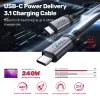 Kabel USB-C na USB-C Unitek C14110GY-2M USB 3.2 Gen 1, 2 m, 5 A, 240 W, czarny