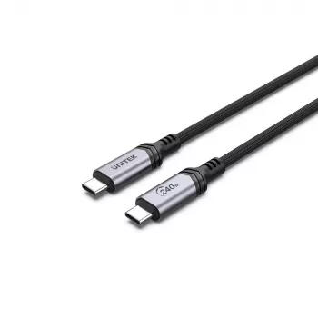 Kabel USB-C na USB-C Unitek C14110GY-2M USB 3.2 Gen 1, 2 m, 5 A, 240 W, czarny