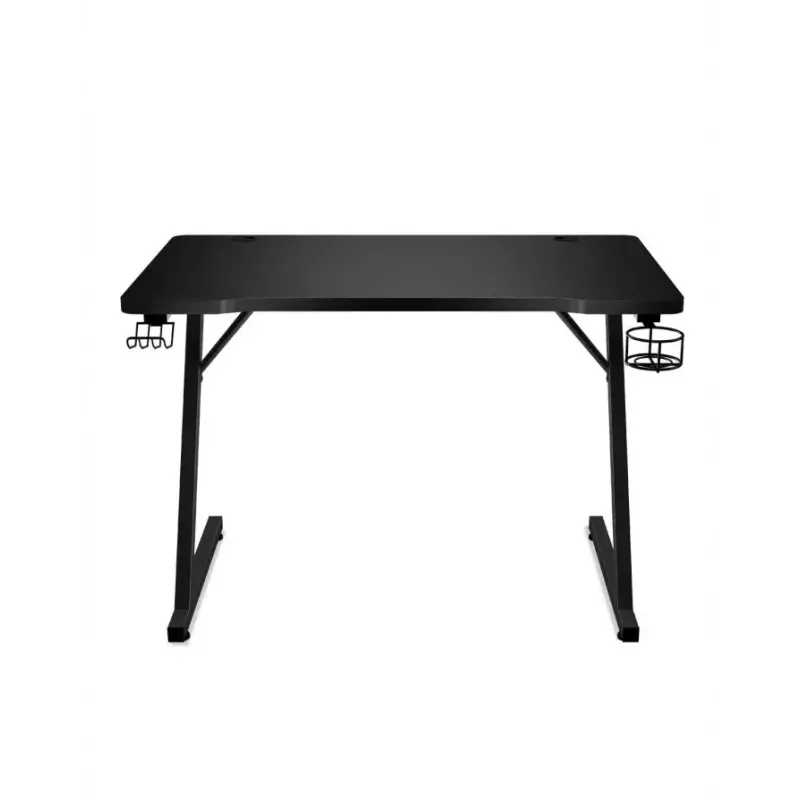 Prosty stół gamingowy Huzaro Hero 1.8 Czarny — blat MDF 1000×600×700 mm, rama stalowa, uchwyt na kubek